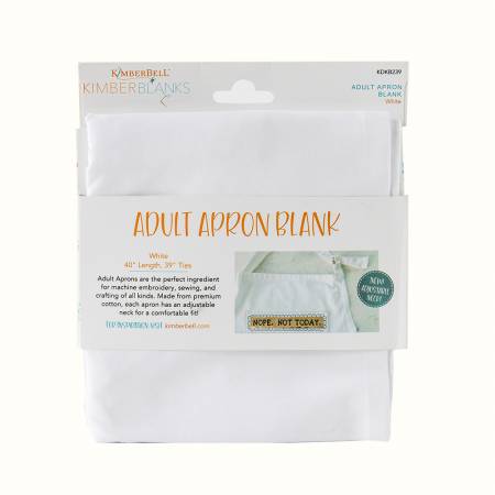 KB Adult Apron White Adjust Neck