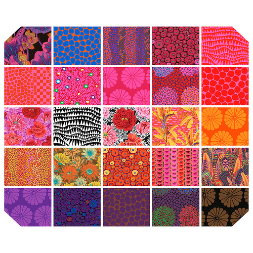 FS Kaffe Fassett Collective-February 2021-10" Charm - Hot