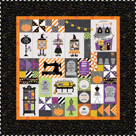 Candy Corn Quilt Shoppe Kit - Fabric Only 40in  x 40in