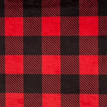 SF Scarlet/Black Luxe Cuddle Buffalo Check
