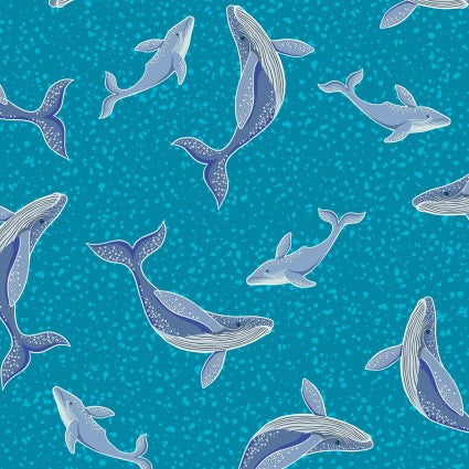 LI Ocean Glow Teal Whale A781-1