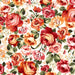 MY Harvest Rose Flannel-Big Rose Cream