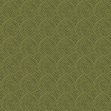 My Harvest Rose Flannel-Geo Green