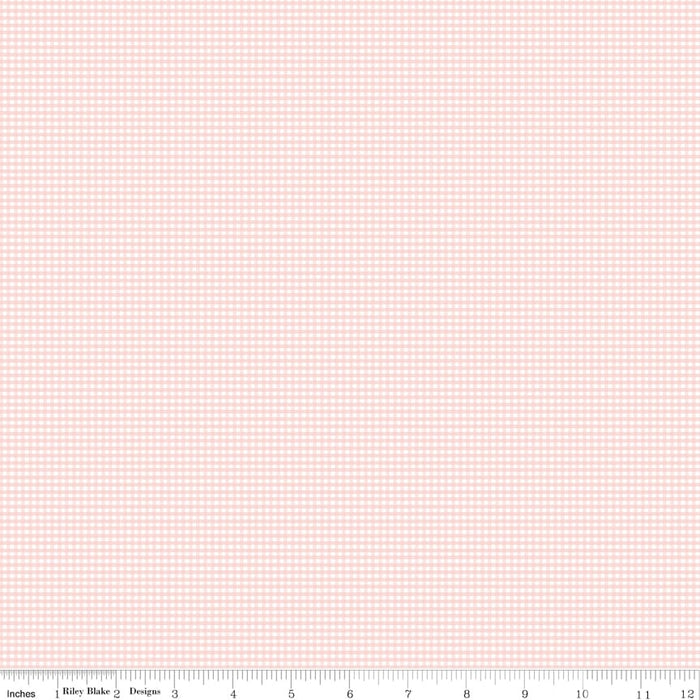 RB Micro Gingham Flannel Peony