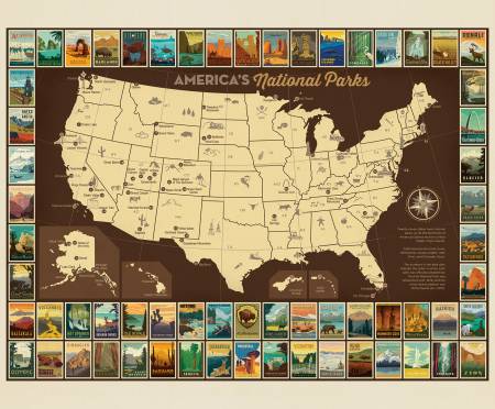 RB National Parks Poster Panel 36" X 43"