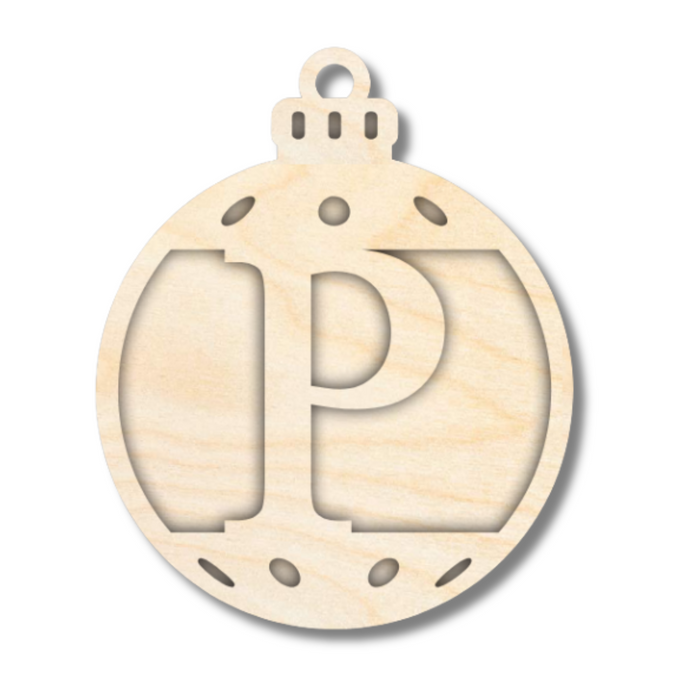 Unfinished Wood Layered Letter Christmas Ornaments | A-Z | 2 Piece | 5" Tall | 1/8" Wood | Wood Craft DIY