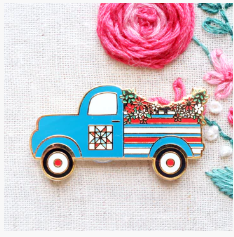 Bev McCullough Patriotic Vintage Truck Needle Minder