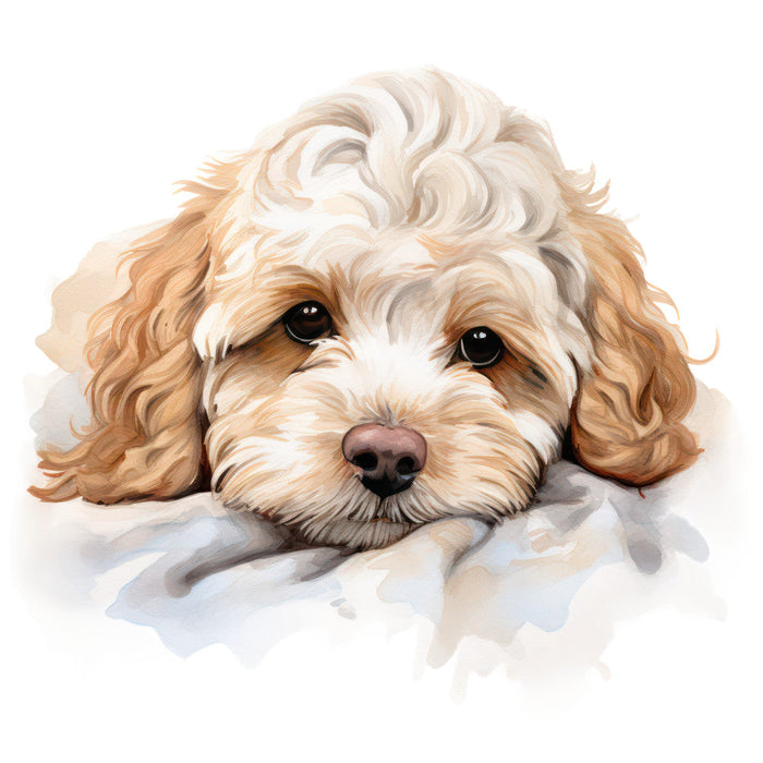 Cute Cavapoos Fabric Panel 70