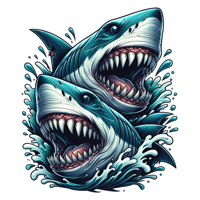 Angry Shark Fabric Panel 10