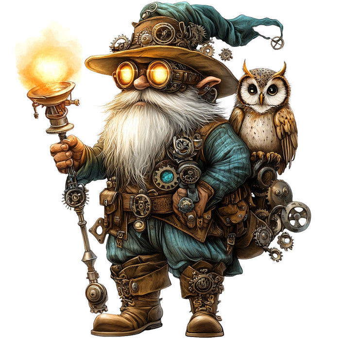 Steampunk Gnomes Fabric Panel 12