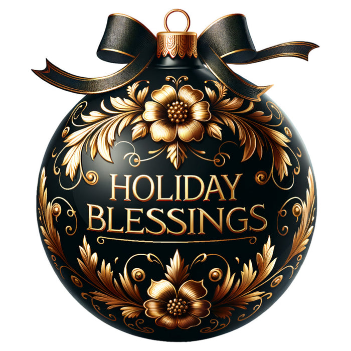 Elegant Christmas Ball Ornaments Fabric Panel 29