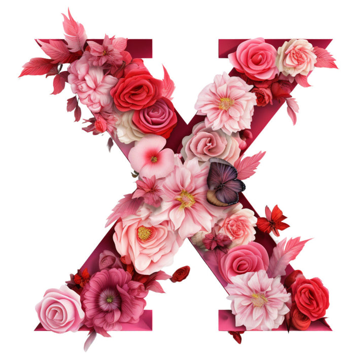 Rose Alphabet Fabric Panel 20