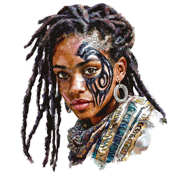 Watercolor Africa Fabric Panel 14