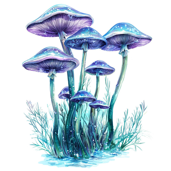 Underwater Mushrooms Fabric Panel 3
