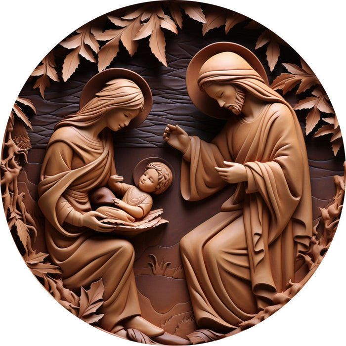 Nativity Christmas Ornaments Fabric Panel 29