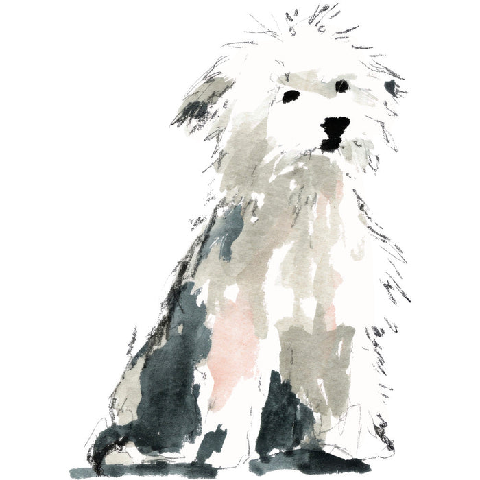 Handdrawn Doodle Dog Fabric Panel 28