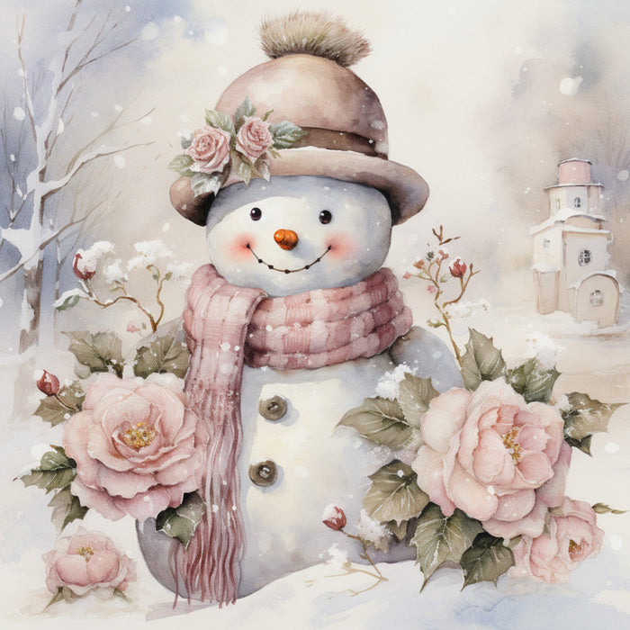 Classic Snowman Fabric Panel 27