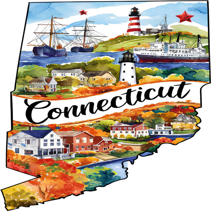 Classic US States Fabric Panel 24