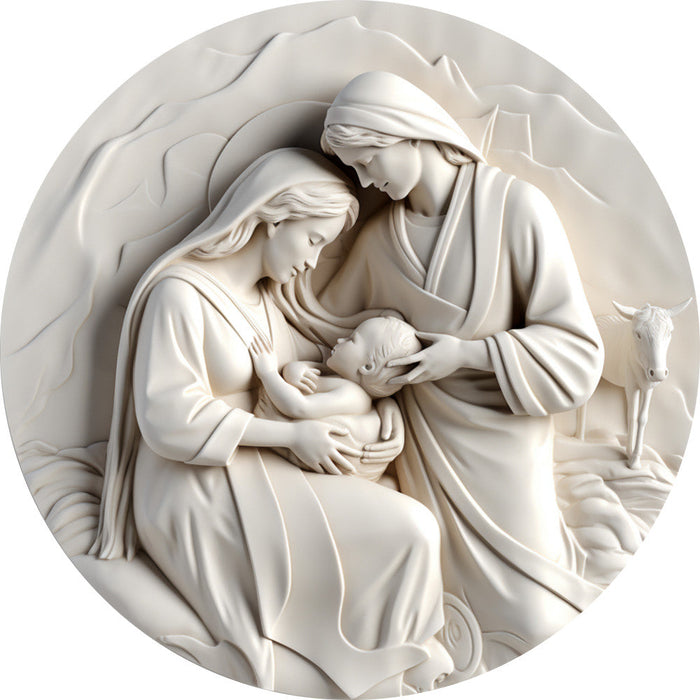 Nativity Christmas Ornaments Fabric Panel 19