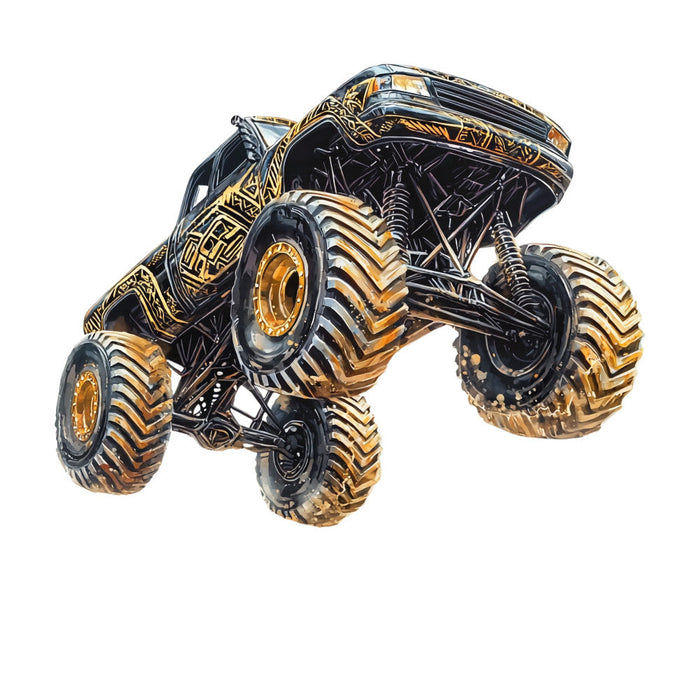 Monster Truck Show Fabric Panel 10