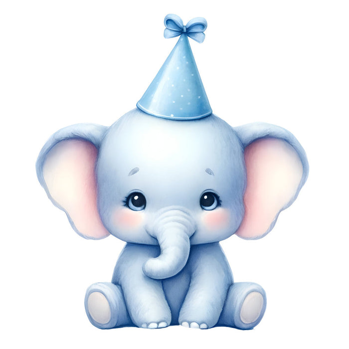 Baby Boy Elephant Fabric Panel 31