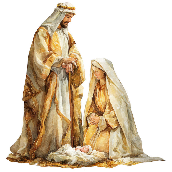 Gold Nativity Fabric Panel 12