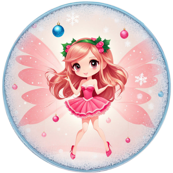 Winter Fairy Ornament Fabric Panel 21