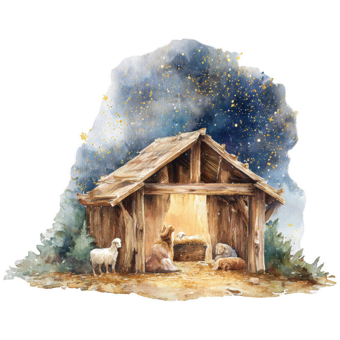 Gold Nativity Fabric Panel 14