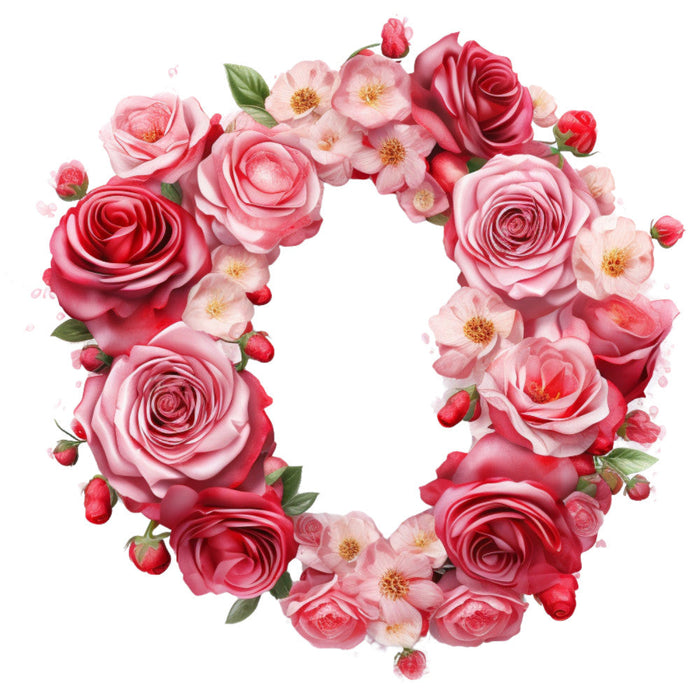 Rose Alphabet Fabric Panel 11