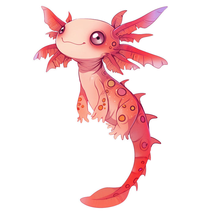 Cartoon Axolotl Fabric Panel 13