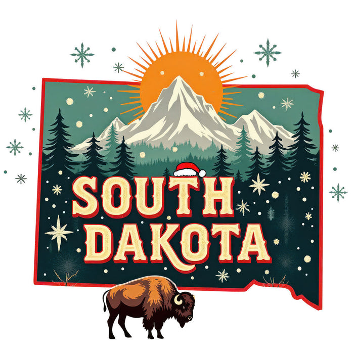 Christmas US States Fabric Panel 10