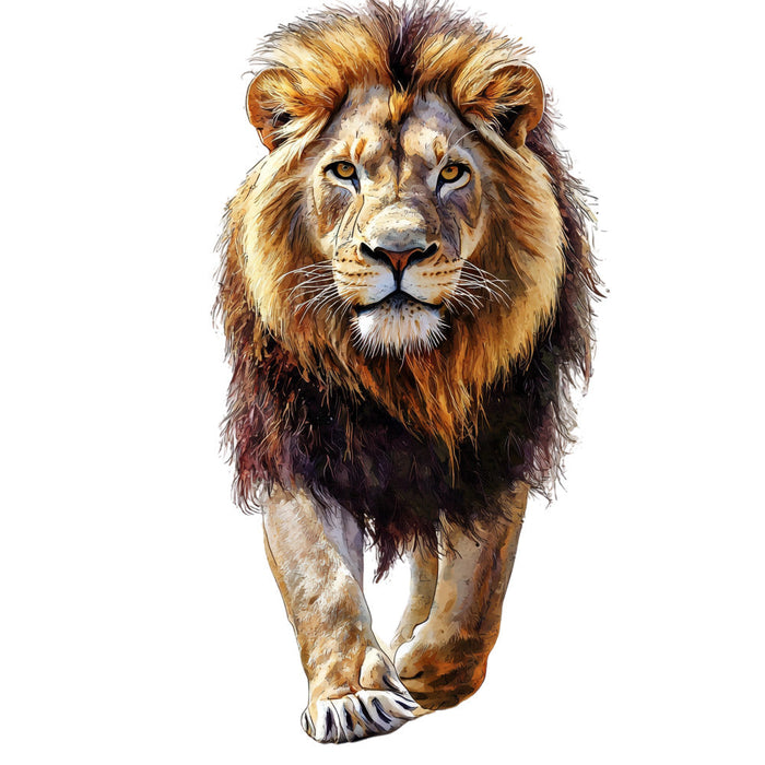 Watercolor Lion Fabric Panel 5