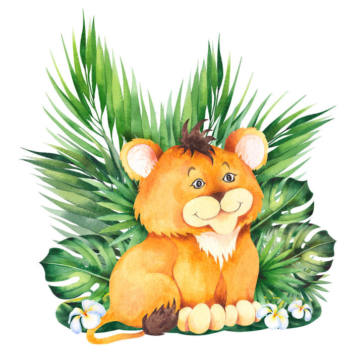 African Cartoon Animals Fabric Panel 6