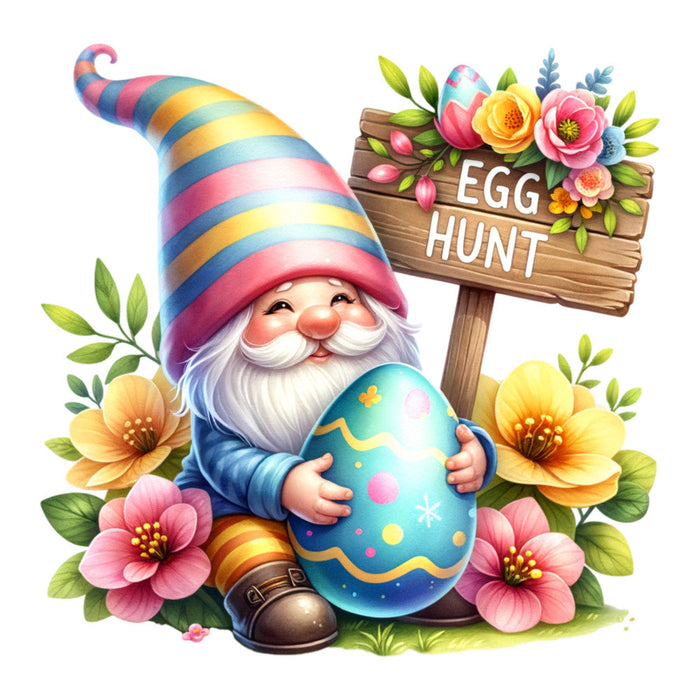 Easter Egg Gnome Fabric Panel 12