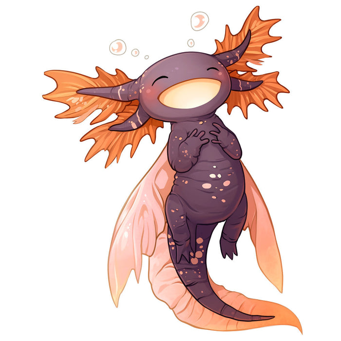 Cartoon Axolotl Fabric Panel 4