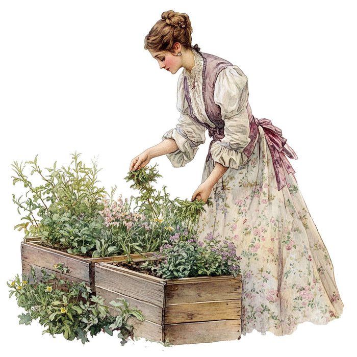 Vintage Garden Fabric Panel 14