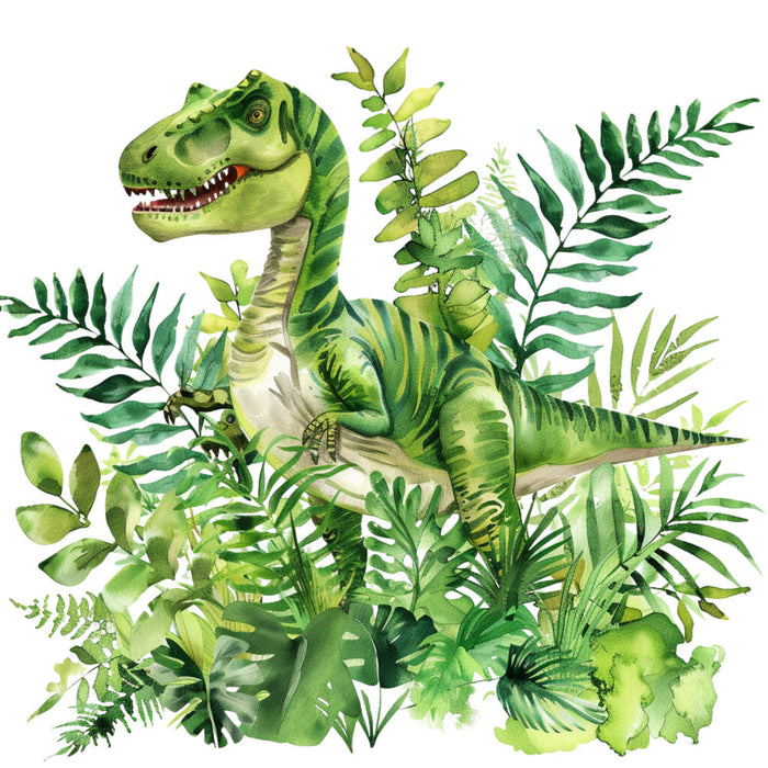 Watercolor Dinosaurs Fabric Panel 40