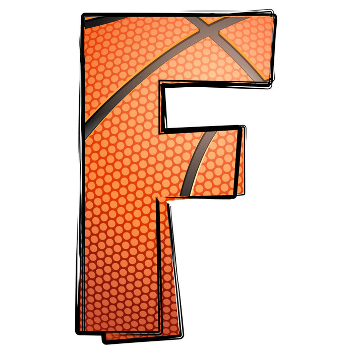 Basketball Doodles Alphabet Fabric Panel 15