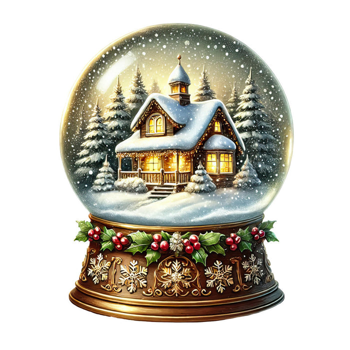 Christmas Snow Globes Fabric Panel 59