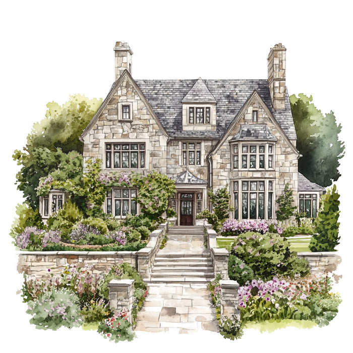 English Countryside Fabric Panel 21
