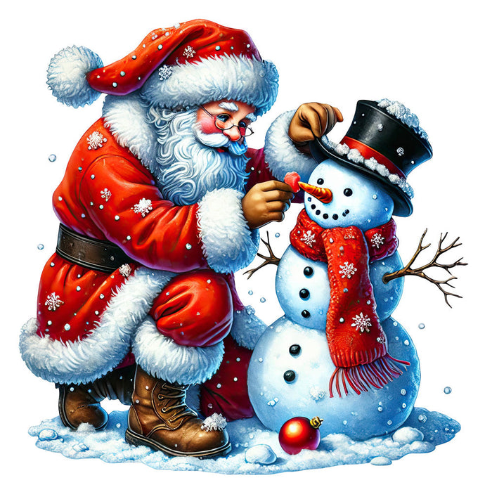Santa Claus Scenes Fabric Panel 5