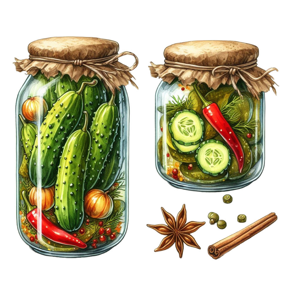 Pickle in a Glass Jar Fabric Panel 18 — High Country Quilts