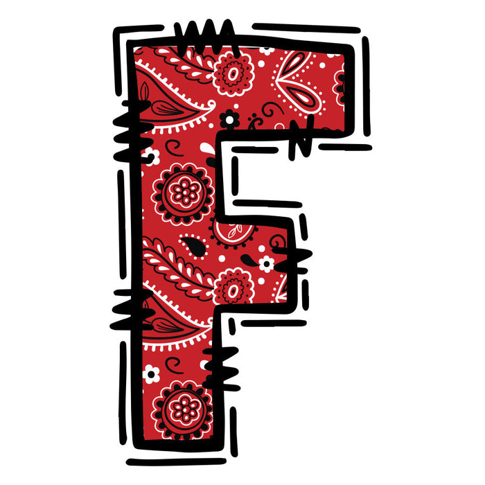 Cowboy Alphabet Fabric Panel 7