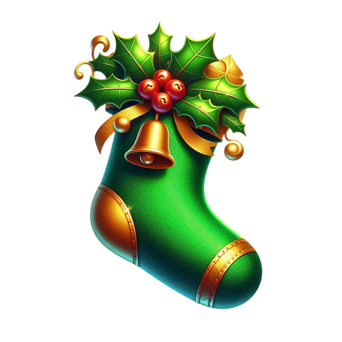 Cartoon Christmas Stockings Fabric Panel 25