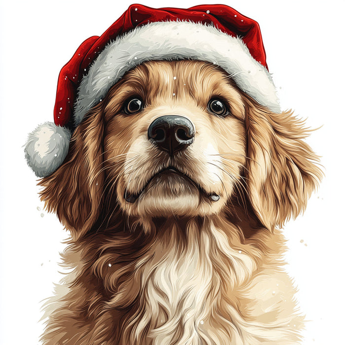 Christmas Dogs Fabric Panel 12