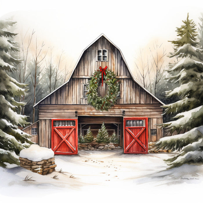 A Country Christmas Fabric Panel 43