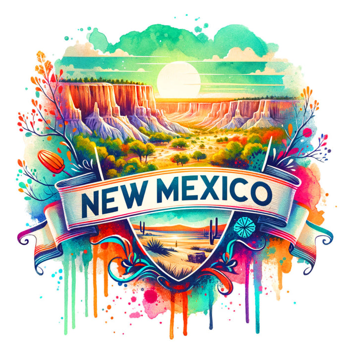 US States Retro Travel Fabric Panel 11