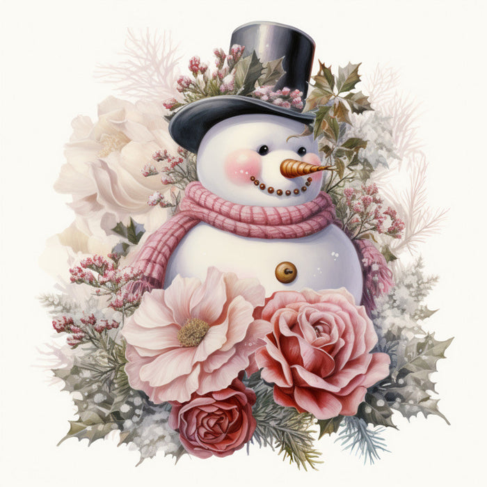 Classic Snowman Fabric Panel 4
