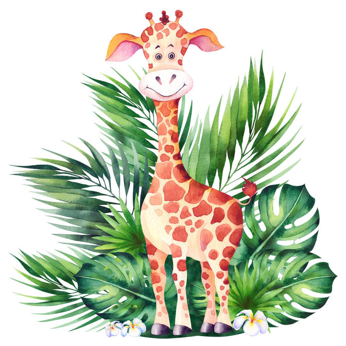 African Cartoon Animals Fabric Panel 3