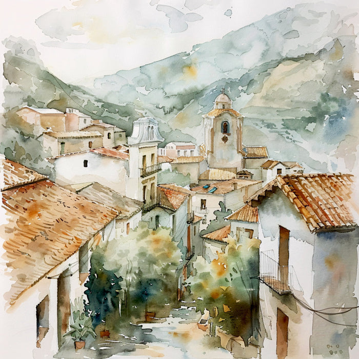 Spain Travel Art Fabric Panel 1